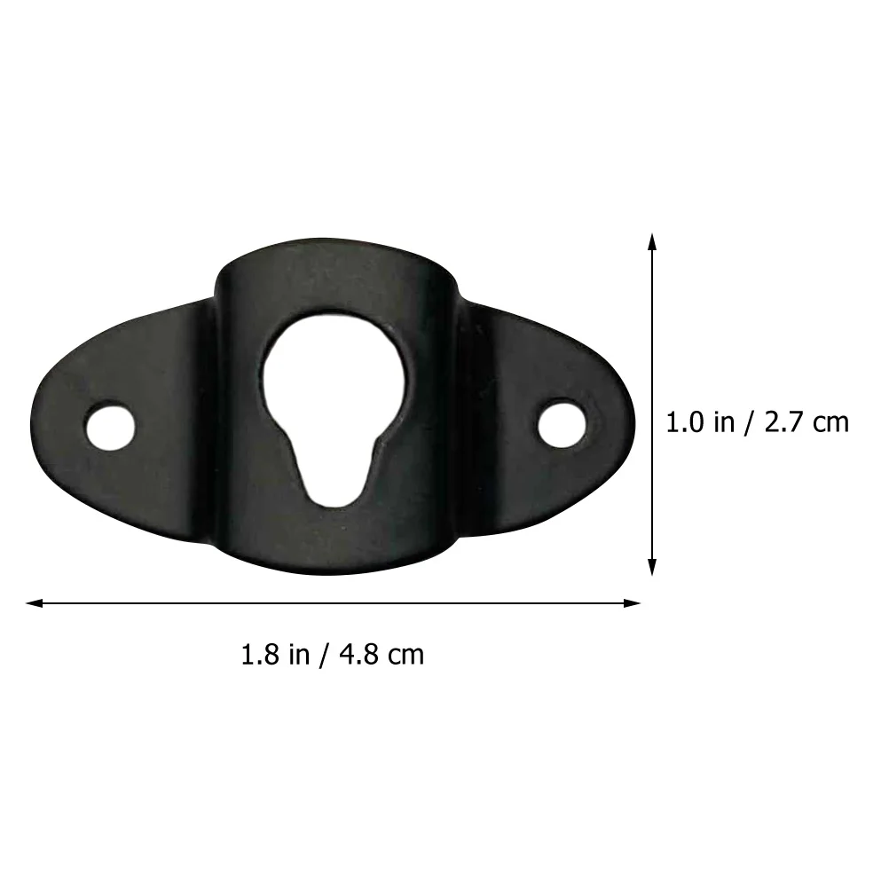 

10 PCS Speaker Hooks Audio Hangers Wall Mount Plate Connector Black Iron for Stands