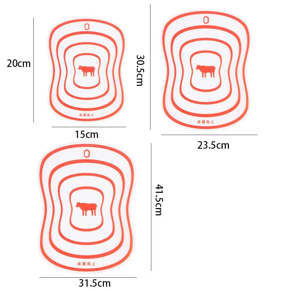 Transparent Anti Bacteria Non-slip Hangable Frosted Vegetable Meat Cutting Plate Kitchen Tools Chopping Board Cutting Board