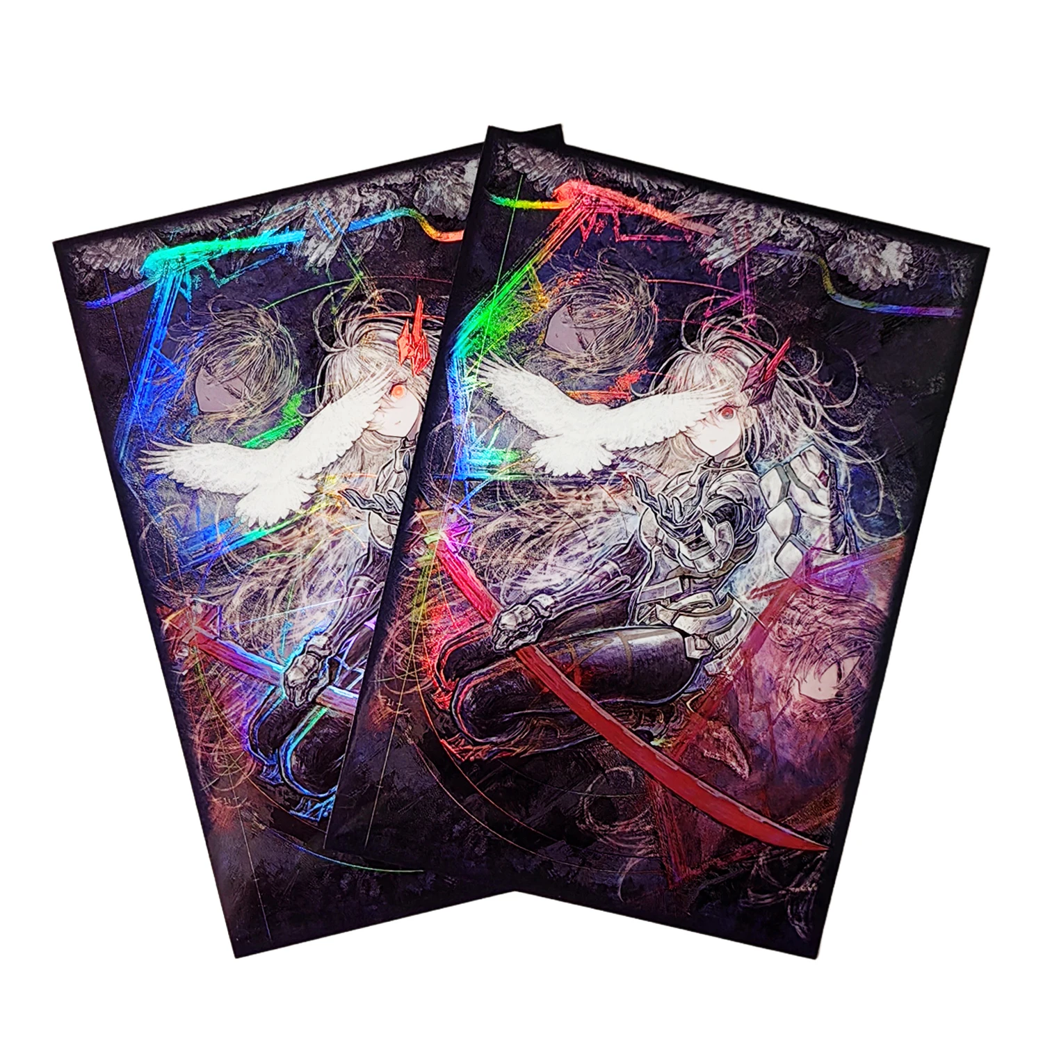 YGO-Kartenhüllen, 63x90mm, 60 Stück, hochwertiges Anime-Muster, TCG-Kartenschutz, Austauschbare Kartenhüllen für Yugioh-Karten
