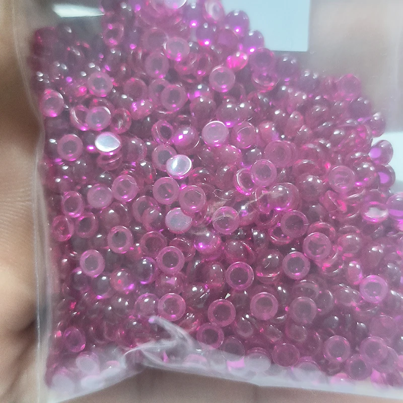 

500pcs Small Size 2.5mm 3mm Round Cabochon Synthetic Ruby Loose Gemstone For Girl's Jewelry Accessories