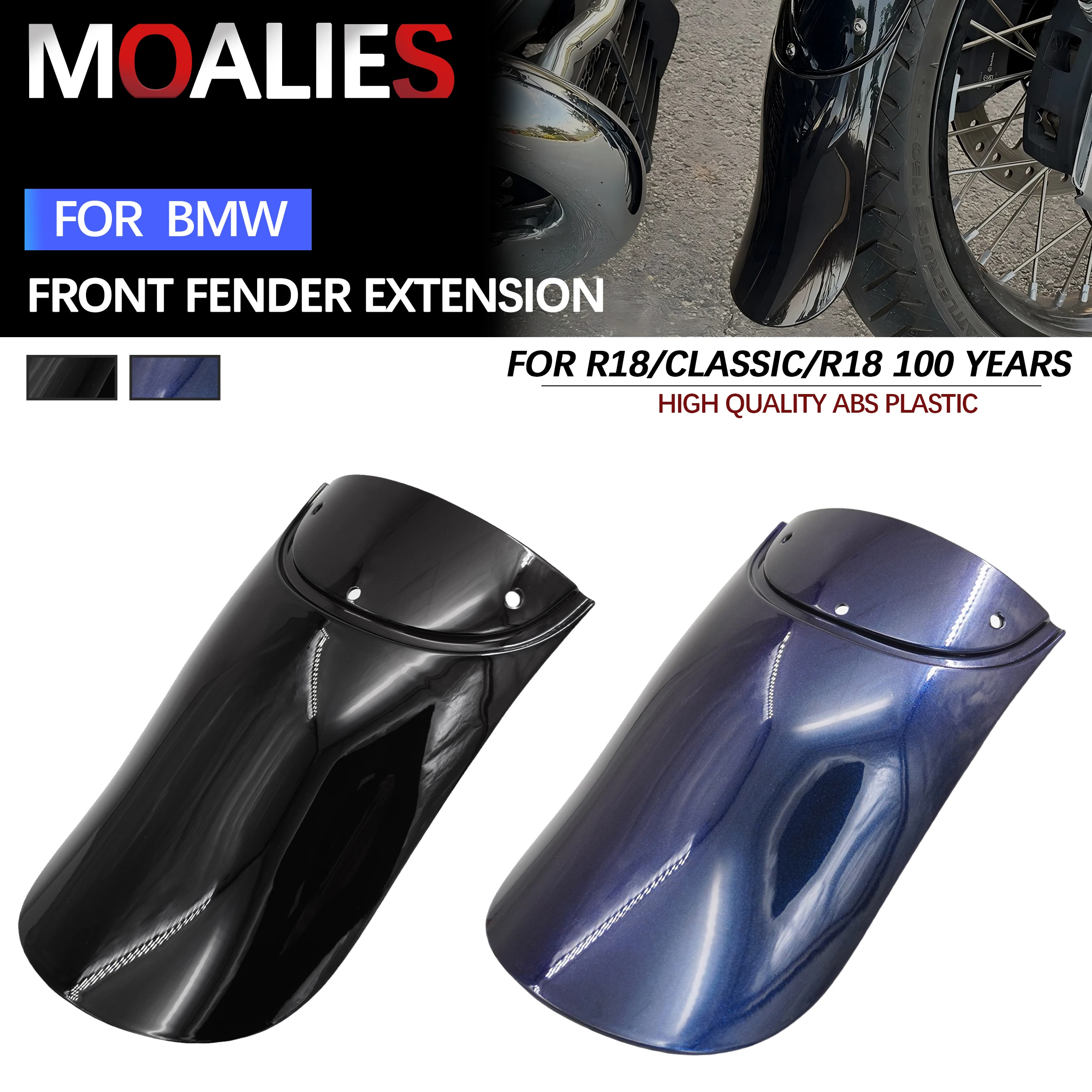 

For BMW R18 100 Years R 18 Classic 2020-2023 2024 Motorcycle Front Mudguard Motocycle Fender Extension Engine Defense Mud Guard