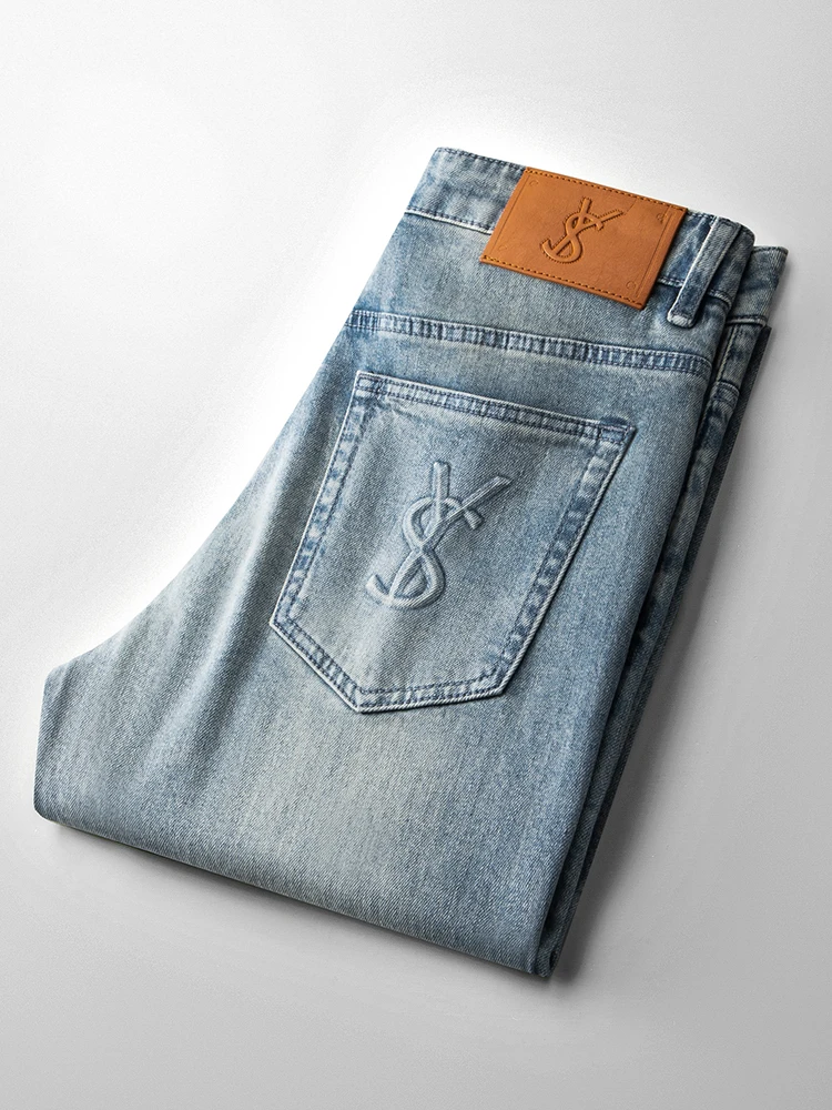 

JSBD-NZ Spring/Summer casual men's pants Breathable stretch long staple cotton commuter men's business slim straight leg jeans