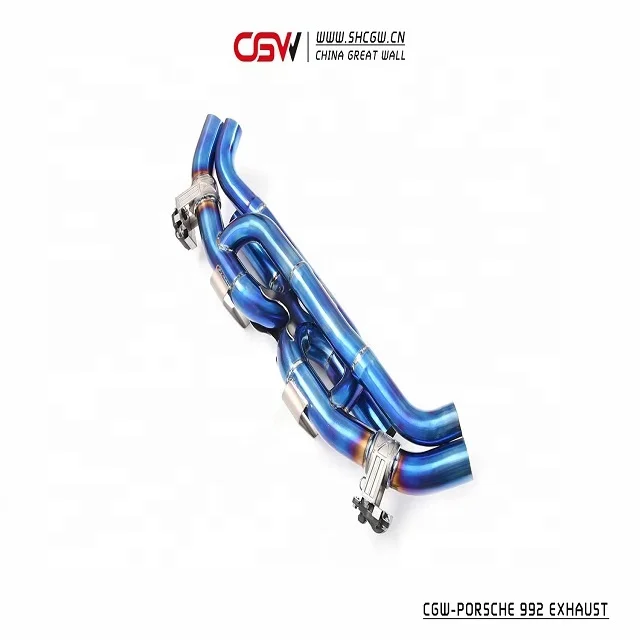 Titanium Valve Exhaust Muffler Catback with Remote Control for  911 992 3.0T 2020 Exhaust Tips