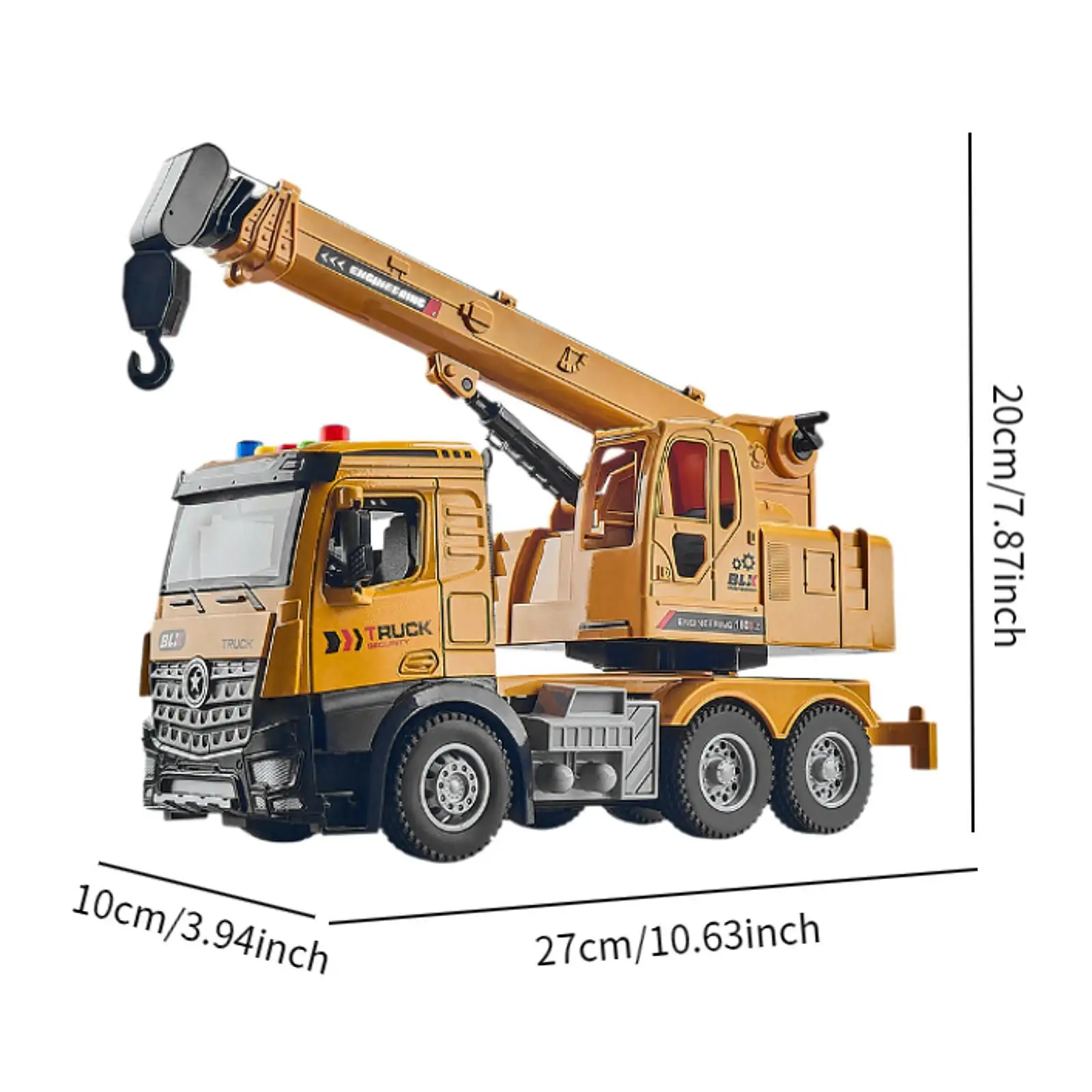 Jouet camion grue flexible JoendocSimulation, cadeau d'anniversaire, jeu de simulation réaliste, camions pour garçons âgés de 3 à 7 ans, tout-petits, enfants