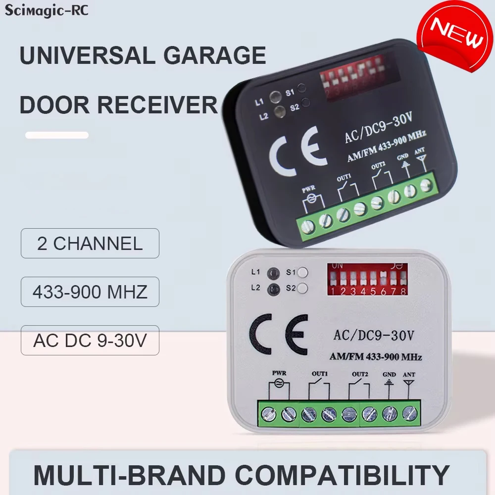 

MUTI Frequency Universal Receiver for ATA CARDIN ECOSTAR SOMMER DITEC HORMANN MARANTEC ROGER 433 868 mhz