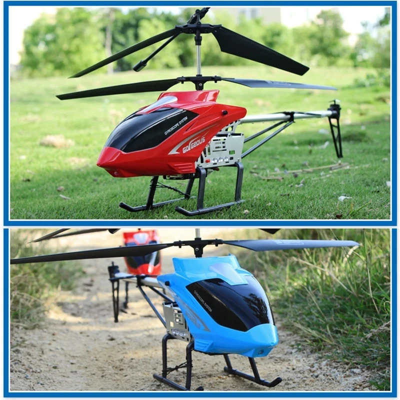 3.5CH bardzo duża duży 80cm helikopter RC ze stopu pilot zdalnego sterowania z oświetleniem LED do użytku dla dzieci latające zabawki na świeżym