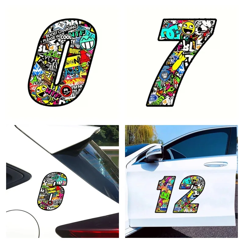 

Trendy, personalized digital car stickers, graffiti, creative racing style, motorcycle body decoration, Vinyl Decal Car Sticker