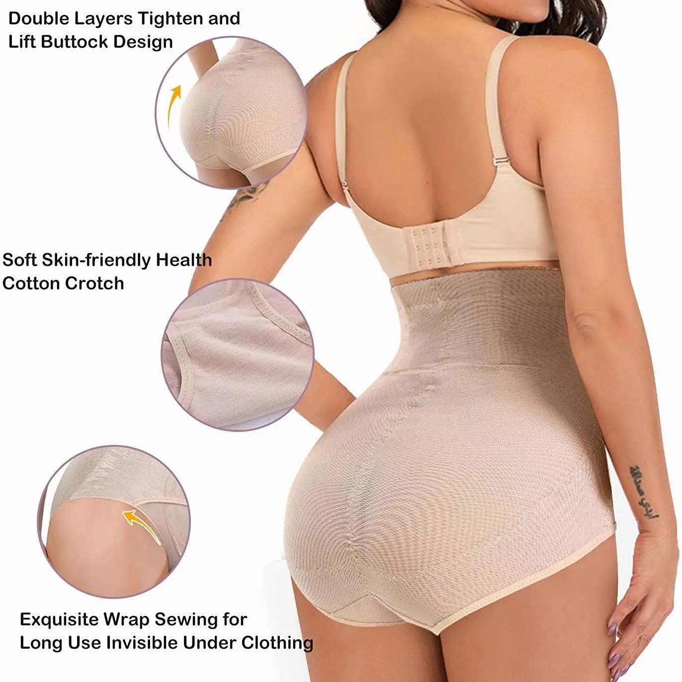 Women\'s Tummy Control Shapewear Underwear for Women Body Shaper Panties High Waist Trainer Shaping Slim Panty Butt Lifter Daily