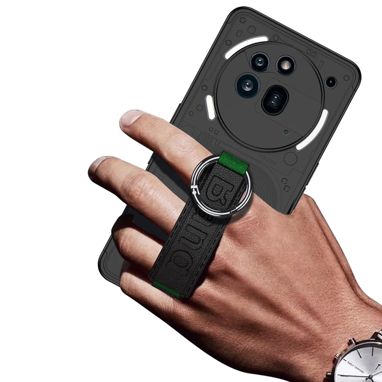 

Жесткий противоударный защитный чехол для камеры из ПК для телефона Nothing Phone 3A Pro, чехол с ремешком на запястье