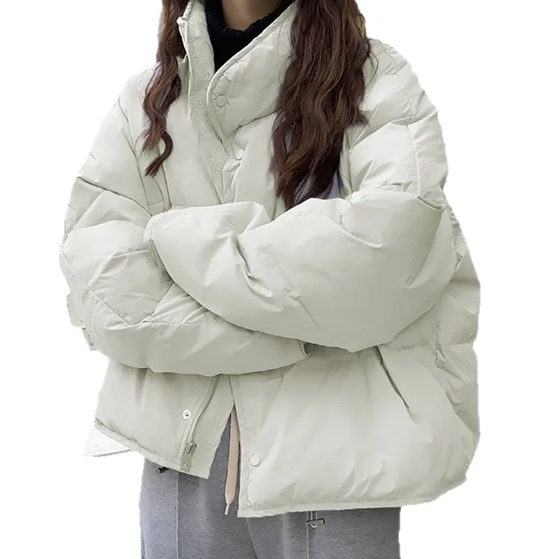 المرأة أسفل سترة معطف الشتاء سترة منفوخة قصيرة الكورية نمط بطة أسفل معطف امرأة doudoune فام لوكس chaqueta de mujer JK-164 #5