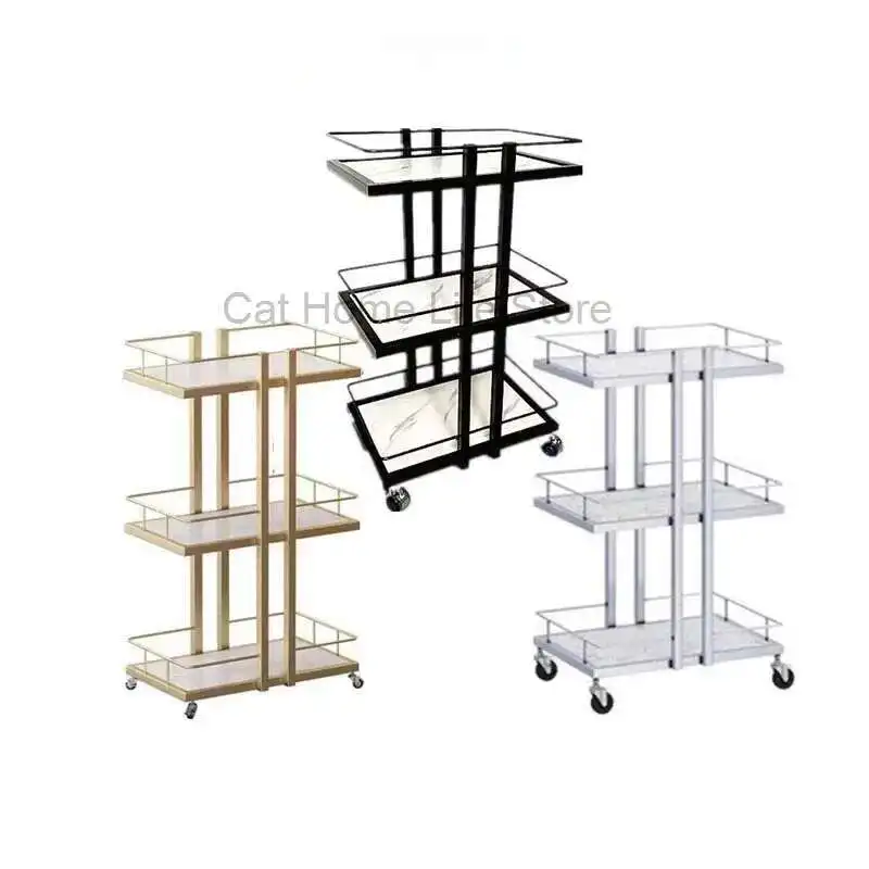 

Esthetician Cart With Wheels Salon Trolley Utility Salon Rolling Trolley Gold Mobile Storage Organizer Beauty Spa Cosmetology