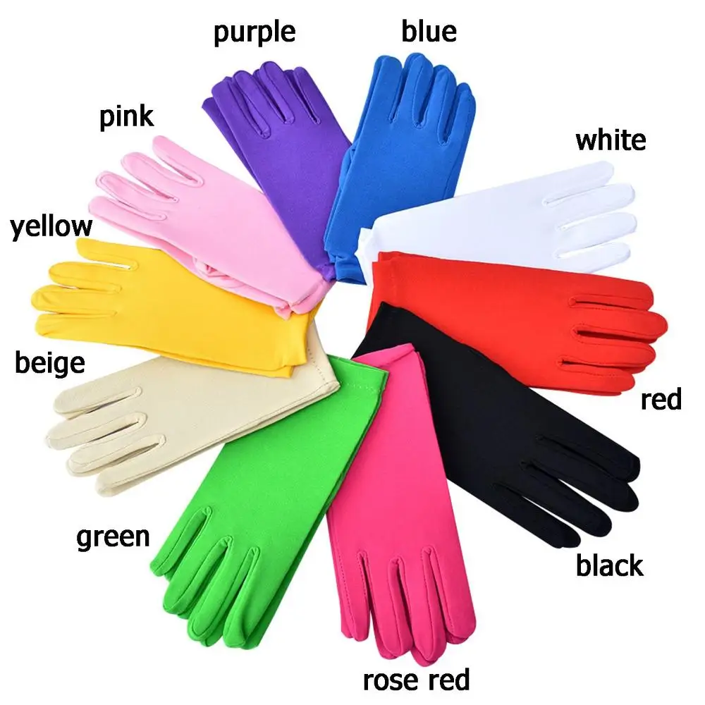 Woman Gloves Work Gloves Milk Silk  Gloves Solid Color Non-Slip Household Gloves Breathable Serving Waiters Mittens