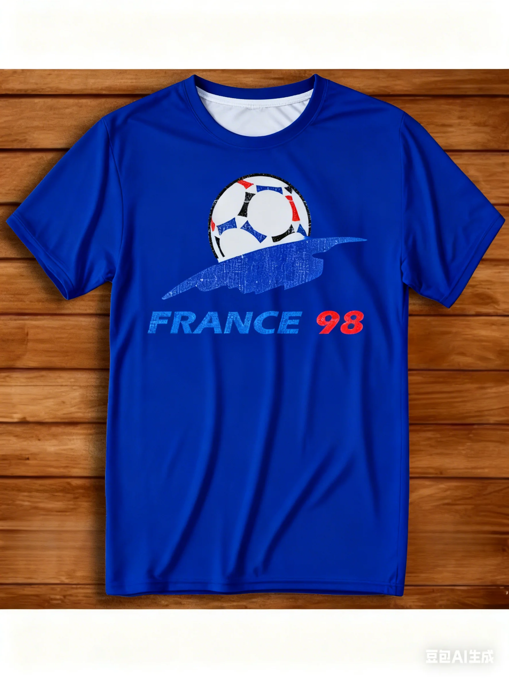 Men's 1998 France Retro Soccer T-Shirt,#98 Iconic Fan Jersey,Soft Breathable Short-Sleeve,Ideal for Collection Gifts&Daily Wear