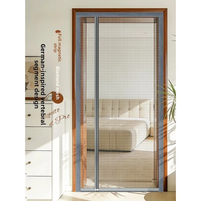 

New Magnetic Mosquito Net Door Curtain Strong Side Open Full Magnetic Strip Screen Mesh for Home
