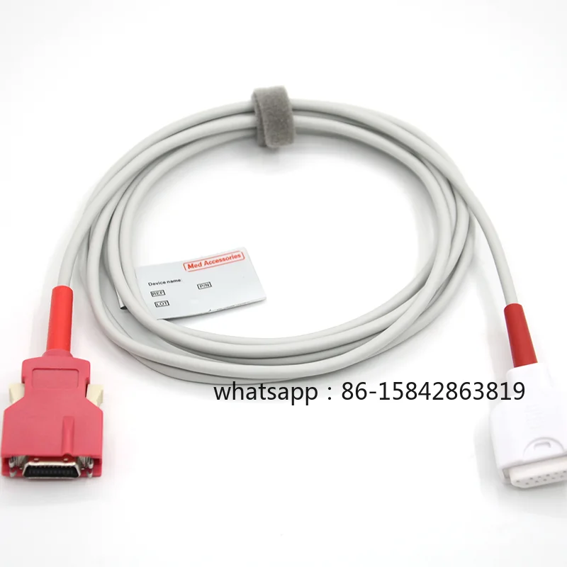 2.2m M Reusable TPU SpO2 Extension Adapter Cable, CE/ISO Certified, Hospital Monitor Accessory, Bag Packaged