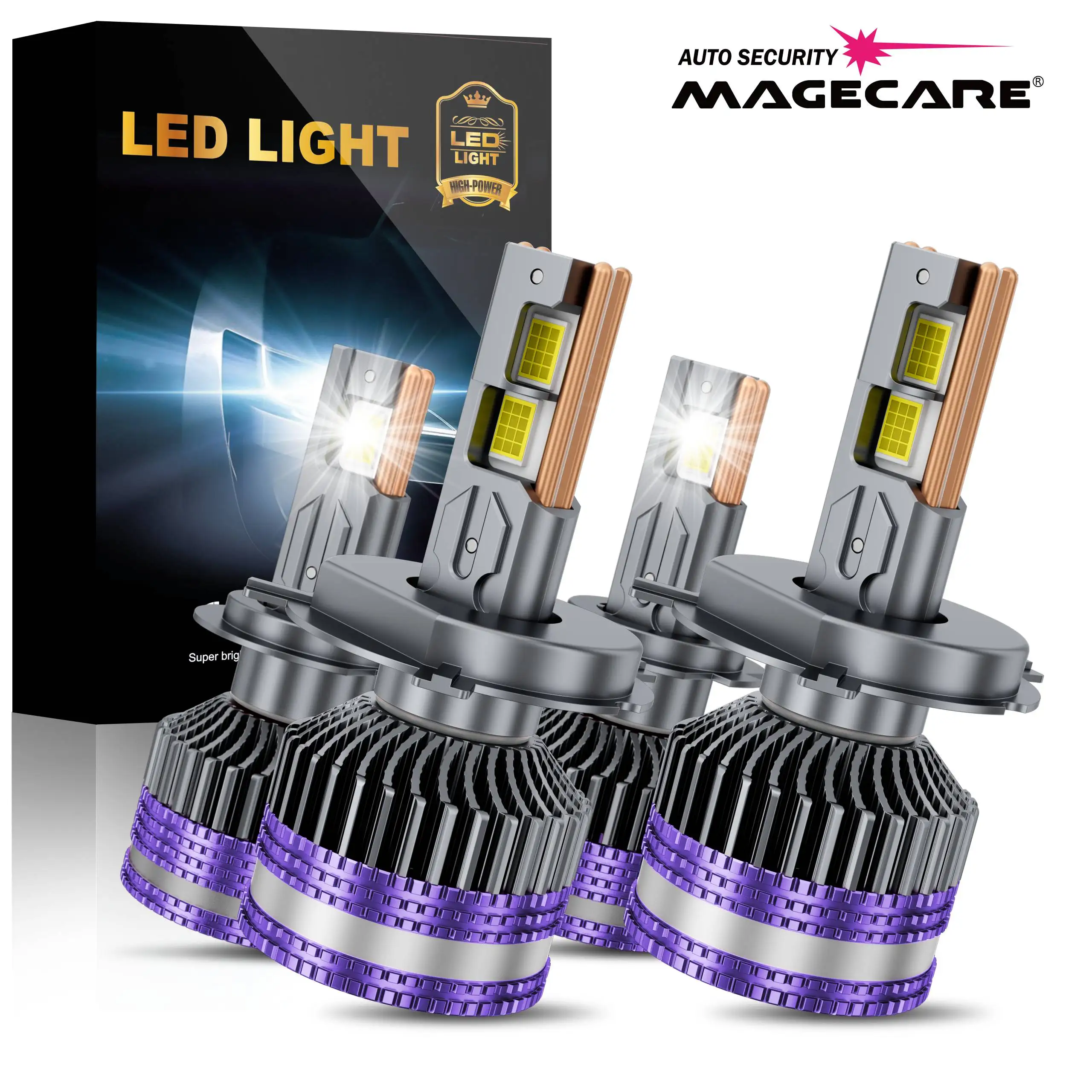 

2PCS H4 H7 LED Headlights Bulbs,CSP 4575 Chip H1/H3/H11/9005/HB3/9006/HB4 Plug & Play, IP68 Waterproof For Car Headlights Lights