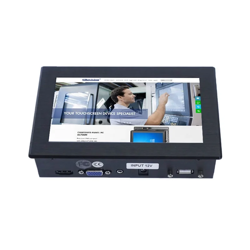 Dual voltage support 12V 24V lcd monitor 800x480 resolution 6.2 inch raspberry pi touch screen monitor