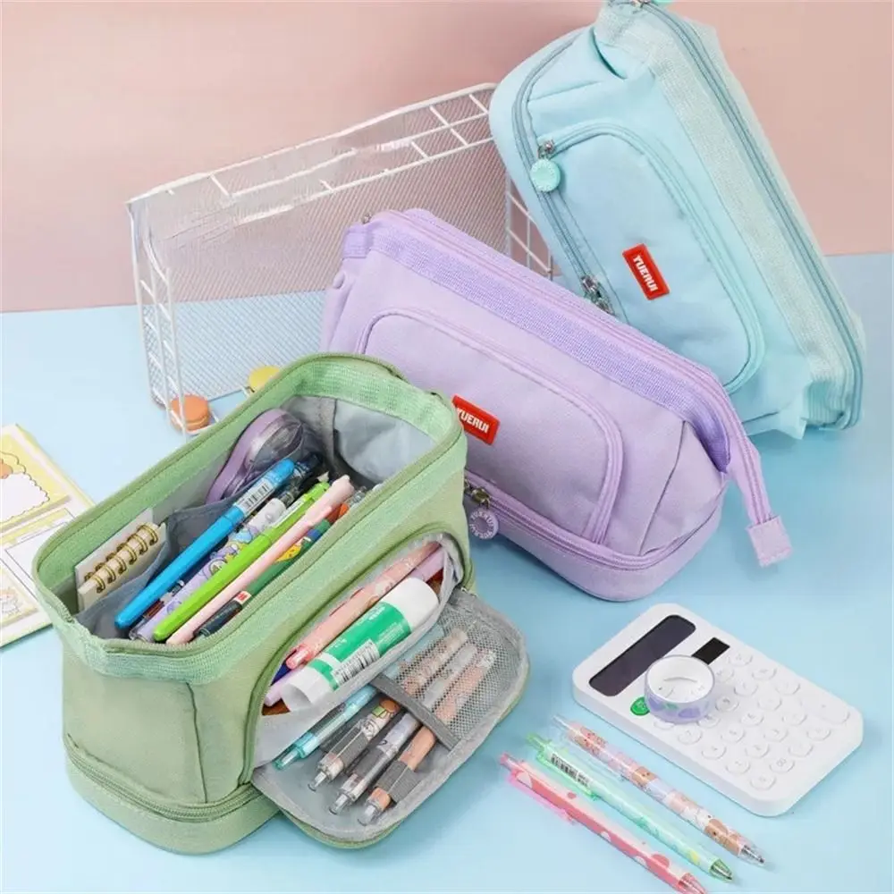 Trousse à Crayons de Grande Capacité Type Bateau, Sac de Rangement Multifonctionnel pour Étudiants, Poudres de Stylos