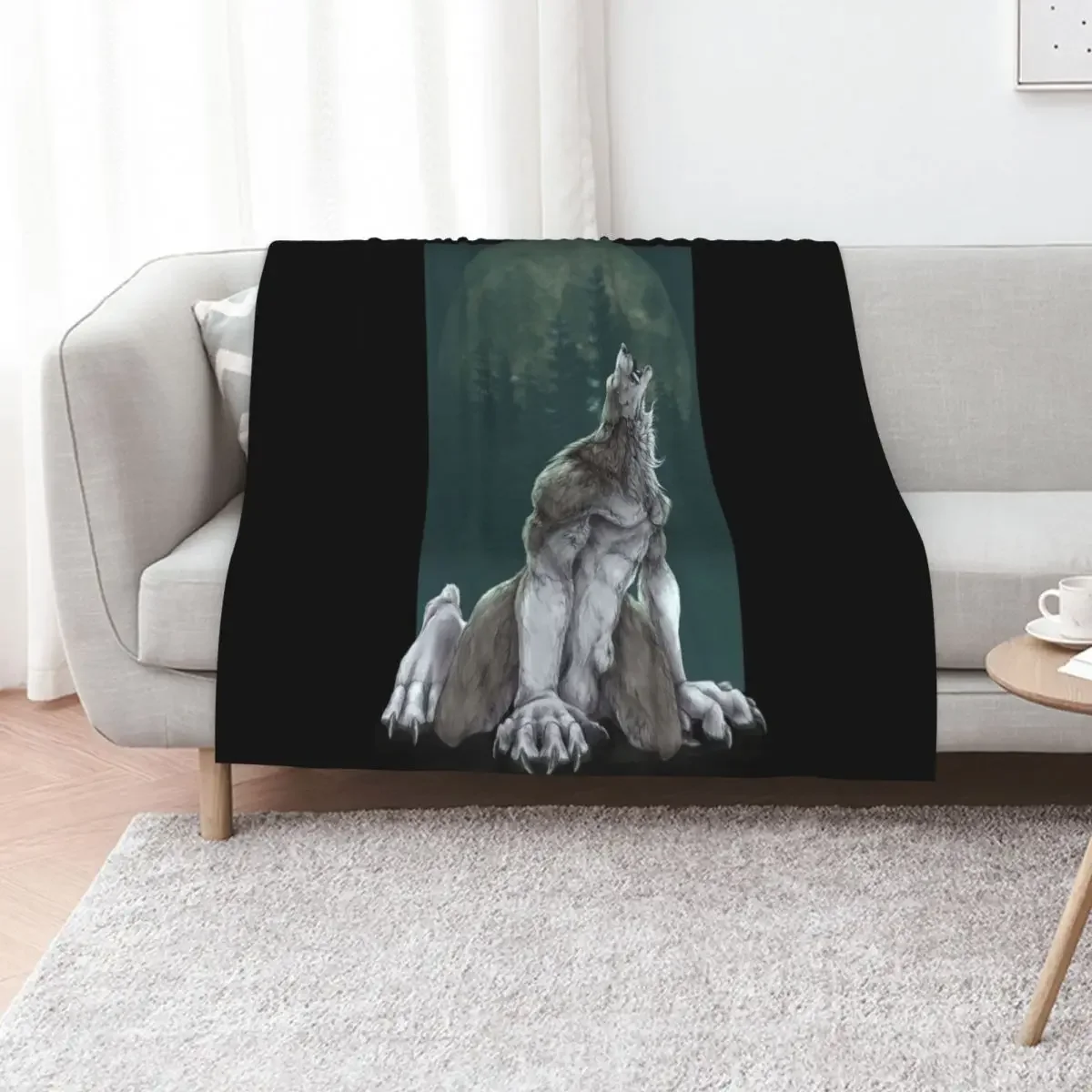 

Full moon Throw Blanket manga Designers Bed Fashionable Thermal Blankets