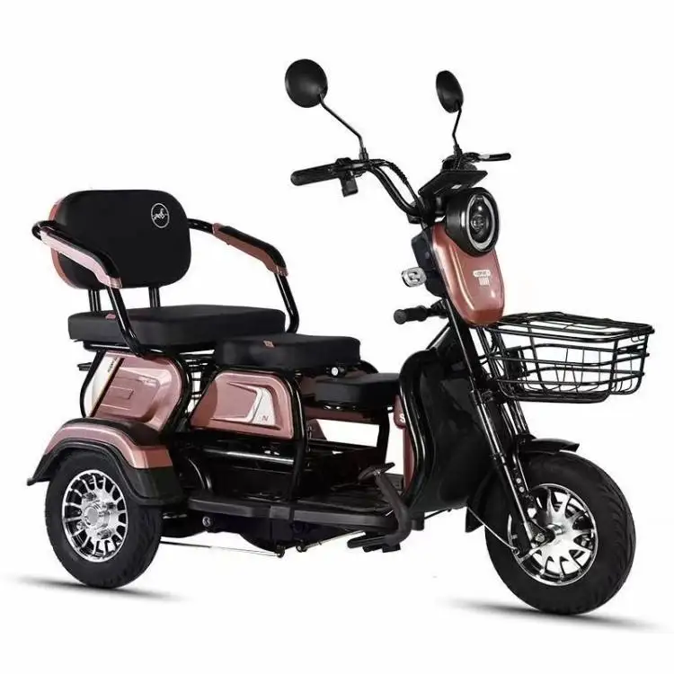 Fashion 600w Folding Tricycle, Three-wheel Electric  Elderly People Take  Walk  Electric Passenger Three-wheel Electric Tricycle