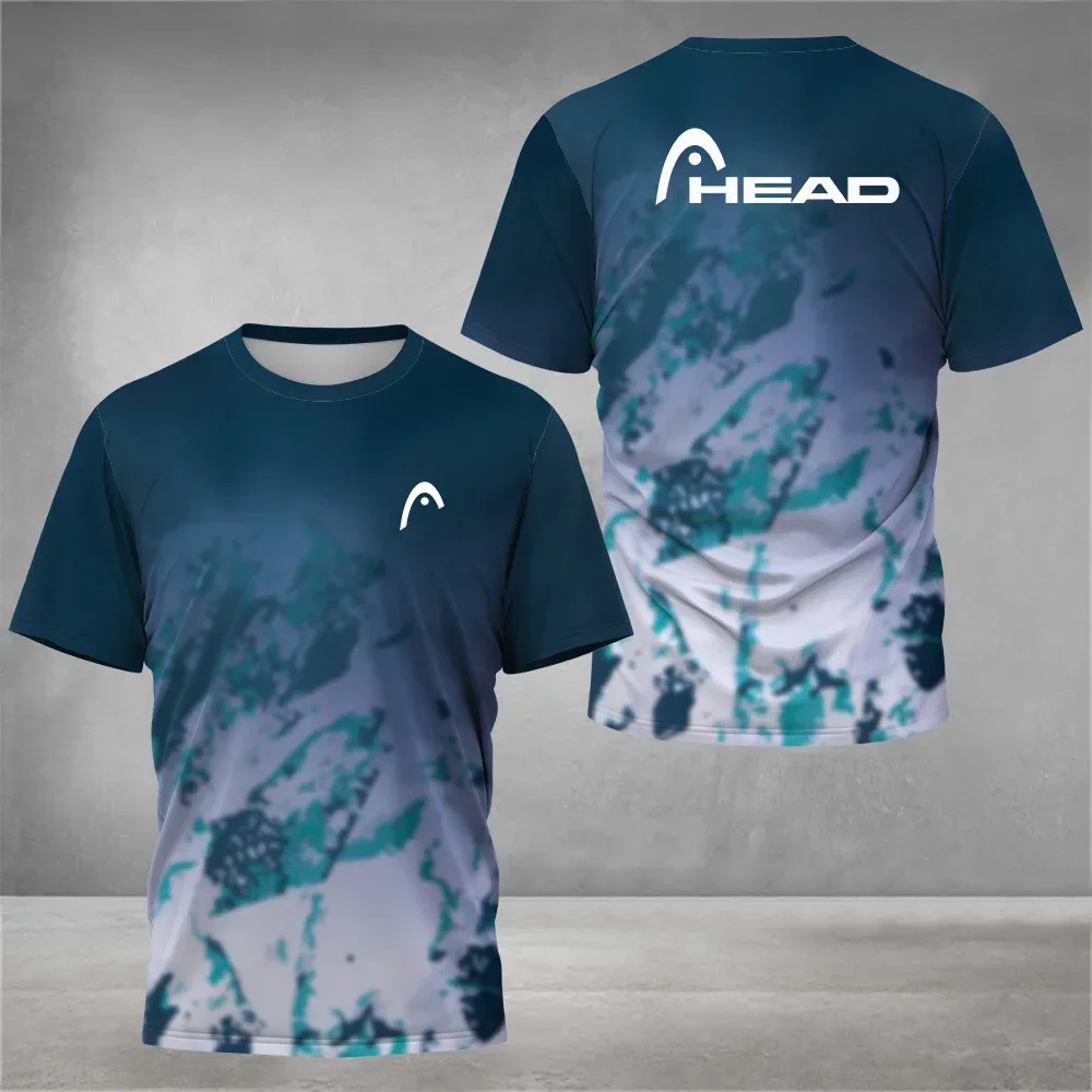 New Fashion Trend Summer Men Color Tennis Printing 3D T-shirt, Outdoor Running Walk Light Comfortable Breathable Fast Drying Bad