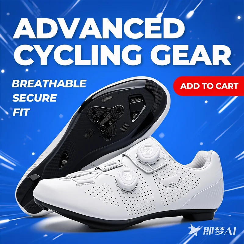 

Speed Cycling Sneaker Men's Road Cycling Shoes Cleat Shoes Spd Shoes Cycling Flat Pedal Shoes Man Bike Outdoor Footwear White