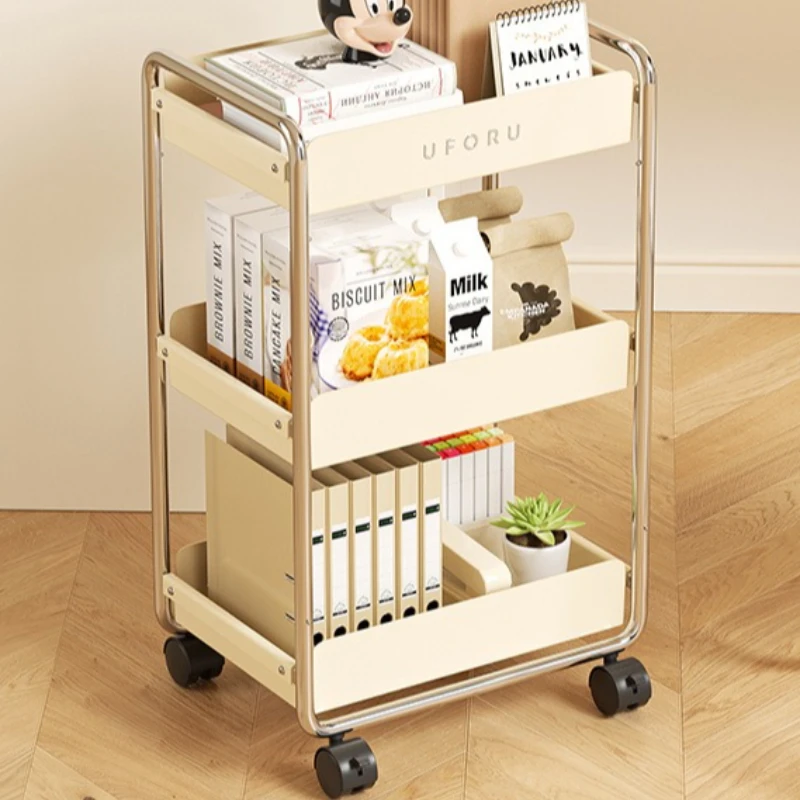 Simple Portable Salon Trolley Multi-level Wheeled Salon Trolley Storage Commercial Furniture Carrello Parrucchiere ZY40TC