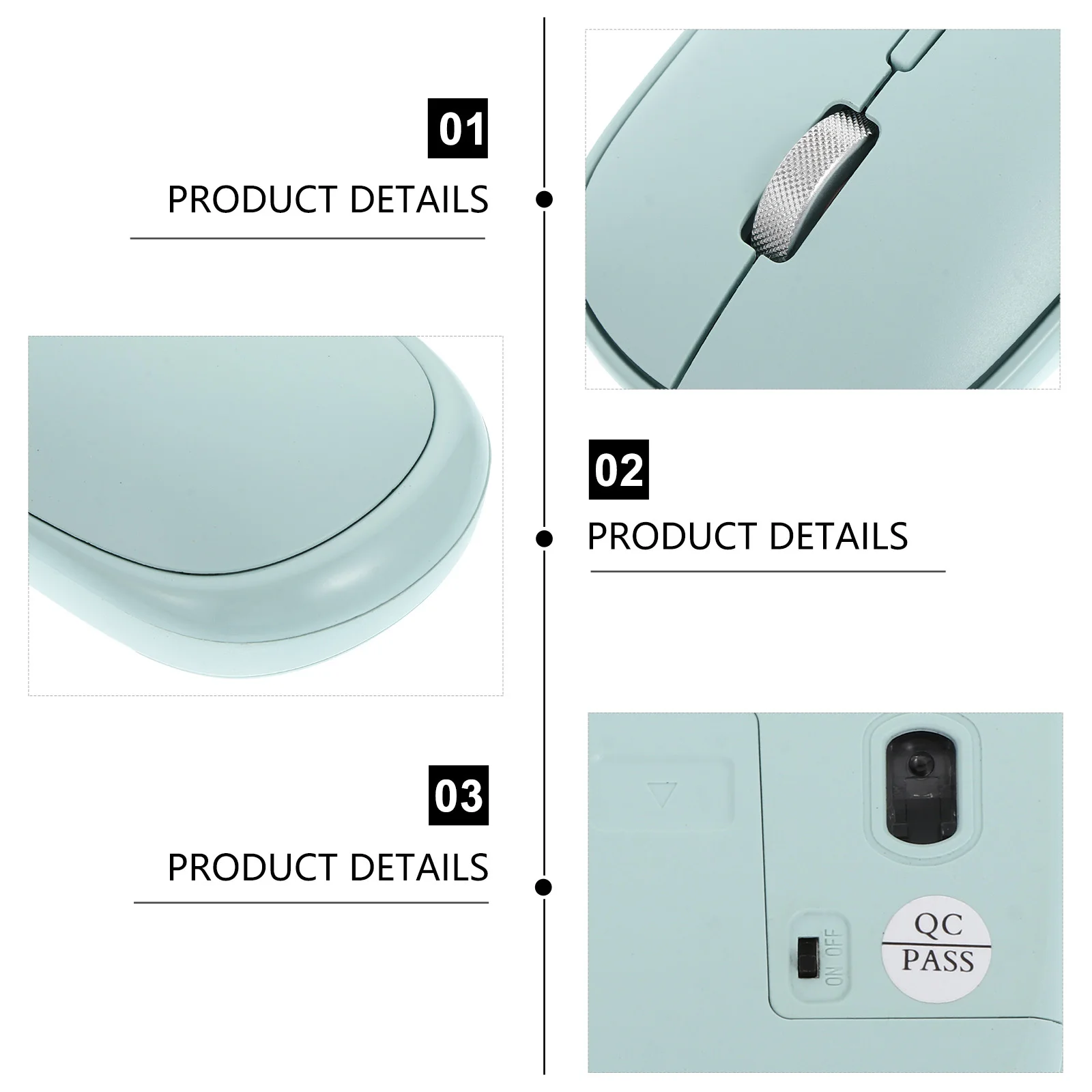 

1Pcs Mute Wireless Mouse Quality Material Durable and Sturdy for Laptop Notebook Computer Wireless Mouse