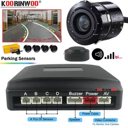 Koorinwoo Parking Sensors 4 22mm Car Smart Video System Parktronics Vehicle Back Detector For Rear View Camera Android Radio