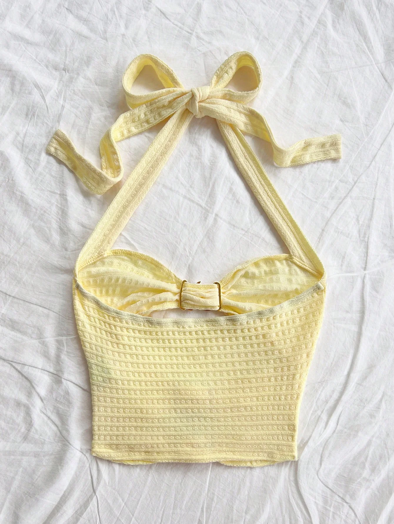 Thin body pure want hollow out five-pointed star metal buckle with chest hanging neck strap suspender vest hollow girl beach
