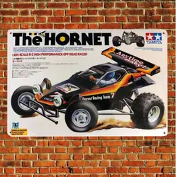 Metalowy plakat Rc Car Wall Deco Tin Sign Plaque Tamiya Hornet Boxart