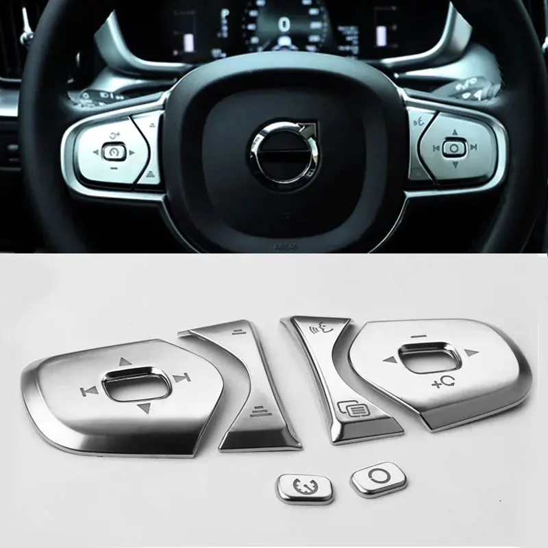 For Volvo xc90 s90 v90 xc60 s60 V60 steering wheel left right button decoration interior modification auto parts car stickers