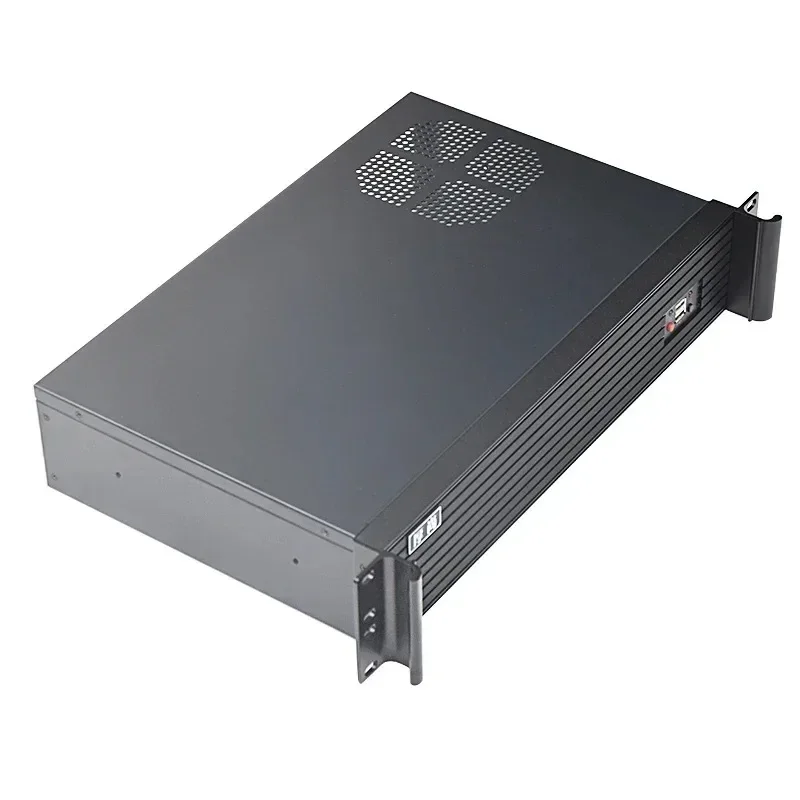 2U280 Ultra Thin Ultra Short ITX M-ATX Aluminum Panel Mini Dustproof Industrial Control Server Case