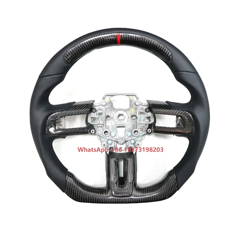 

Custom-Textured Carbon Fiber Steering Wheel High-Tech Finish Comfortable and Anti-Fatigue for Long Drives