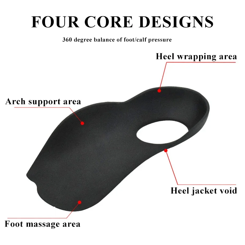 Flat Foot O-Shaped Legs Insole XO Leg Flat Foot Correction Heel Pad Foot Care Insert Plantar Fasciitis Pain Relief Shoe Inserts