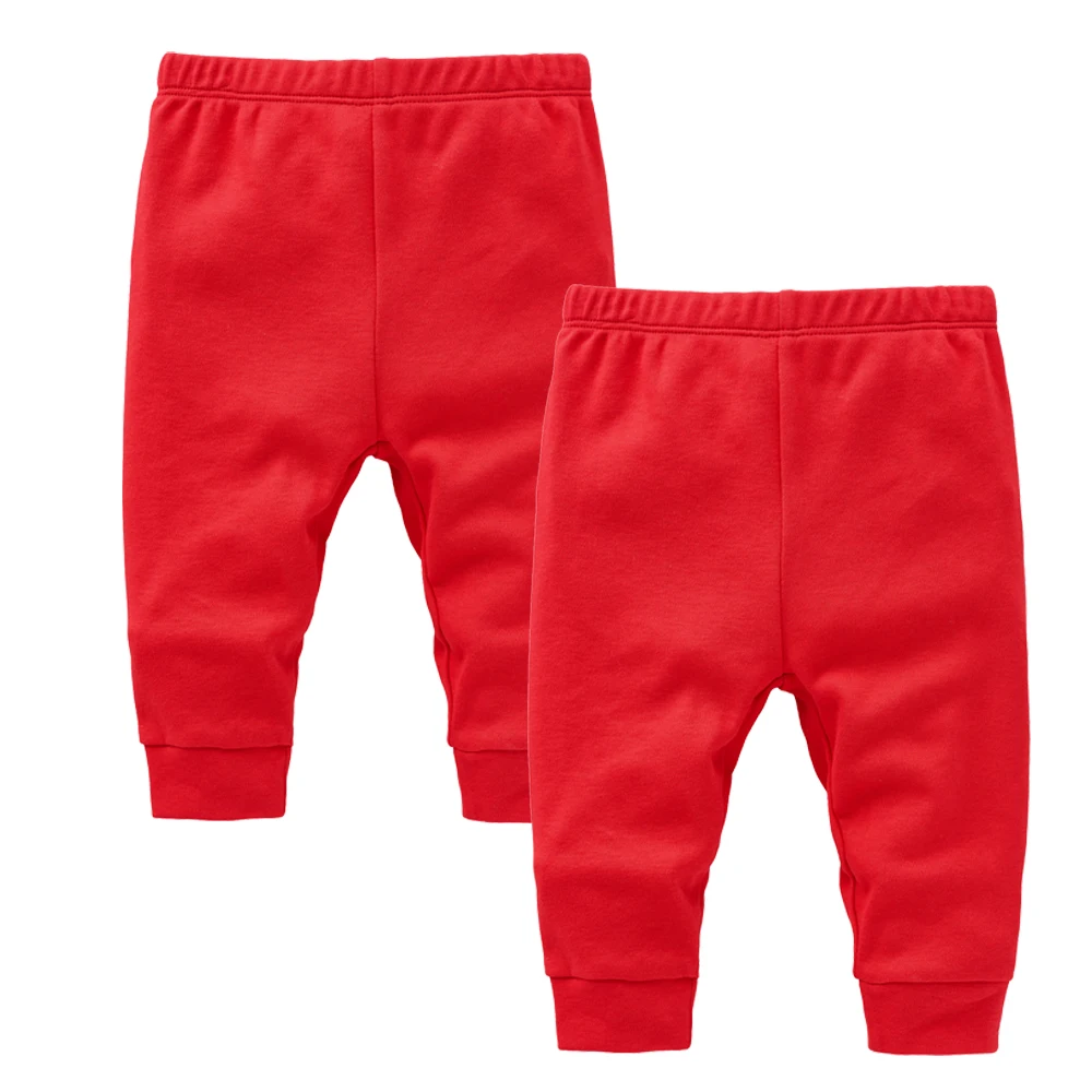 Kavkas Baby Boy Girls Pants 2 Pcs/lot 0-12 Months Solid Red Design 100% Cotton Spring Newborn Trousers