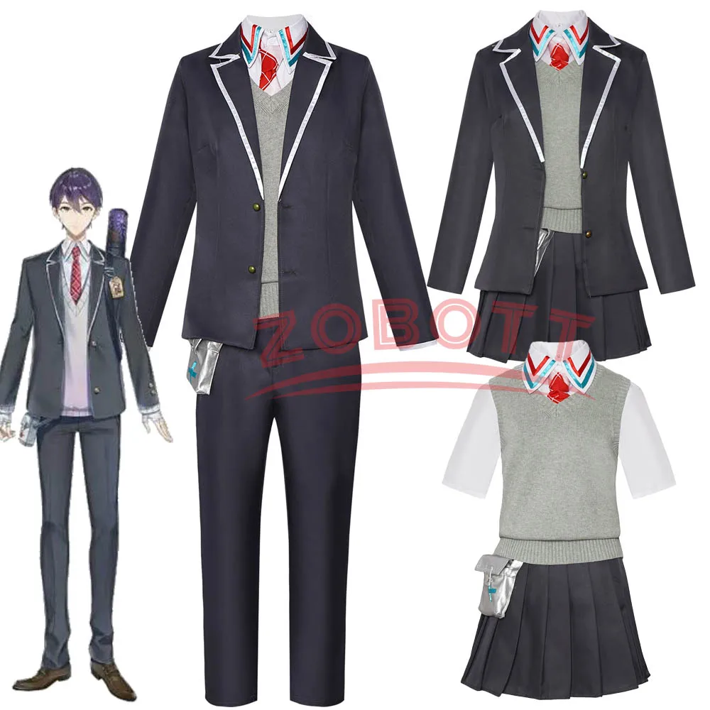 

You Tuber VTuber NIJISANJI Kenmochi Toya Cosplay Costume Anime Man Woman School Uniform Halloween Carnival Party Suit JK DK