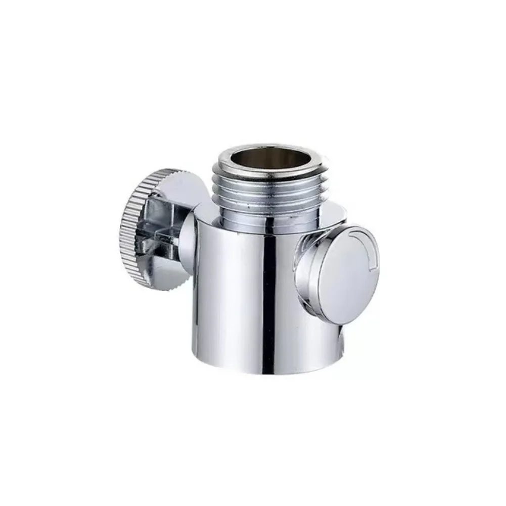 Adjustable Water Flow Shower Switch Valve with 4 Inch Straight Valve for Bathroom Handheld Shower and Faucet Connection