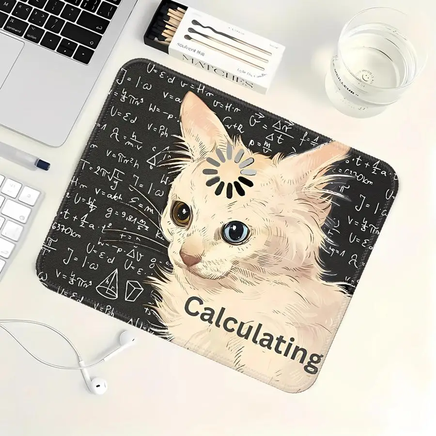 Calculating Cat Paw Print Mouse Pad office Pad Game Console Pad Keyboard Mouse Pad Desk accessories Computer Laptop Pad rubber