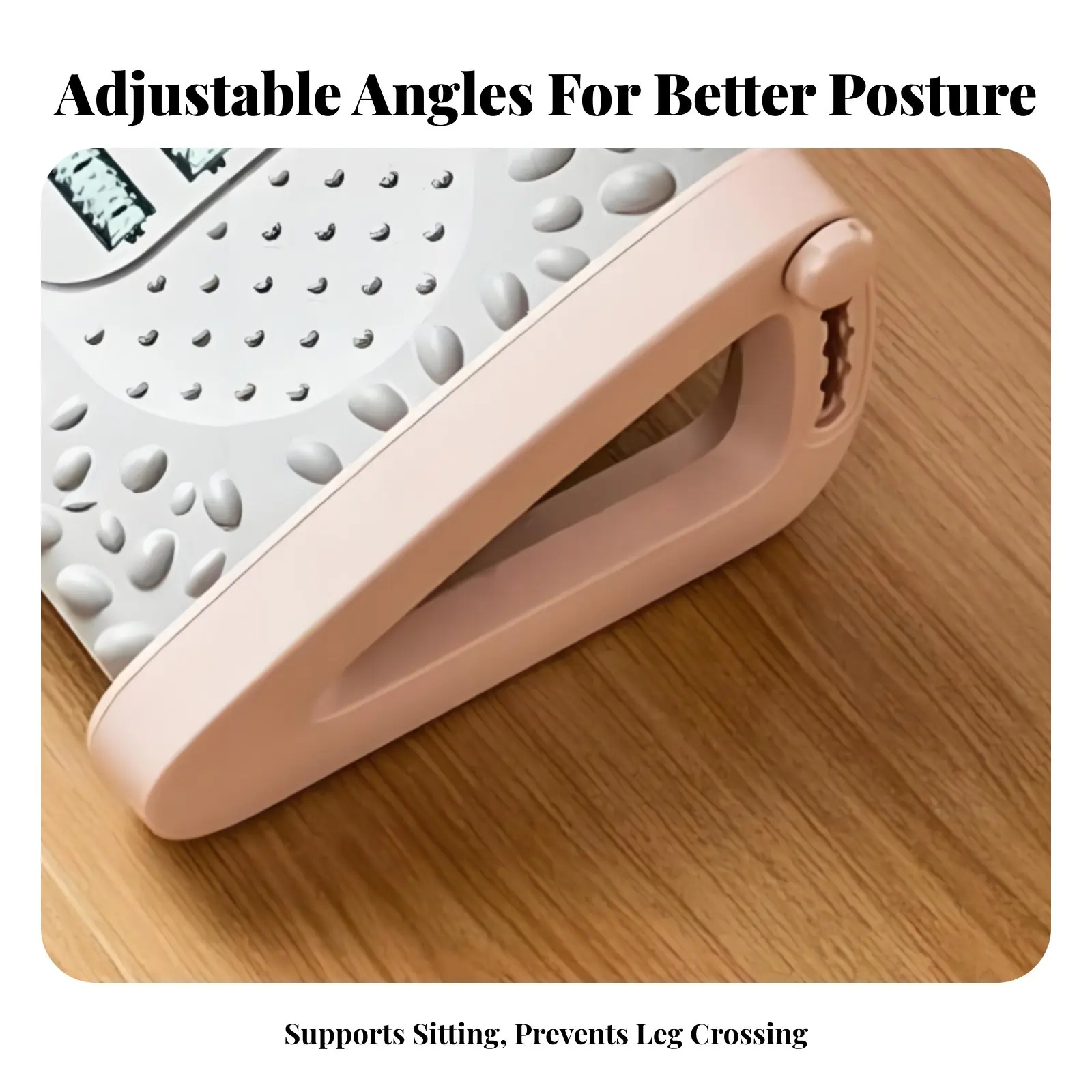 

Adjustable Beneath-Desk Footrest Non-Slip Footstool Portable Angle Adjustment for People Who Work from Home, Students