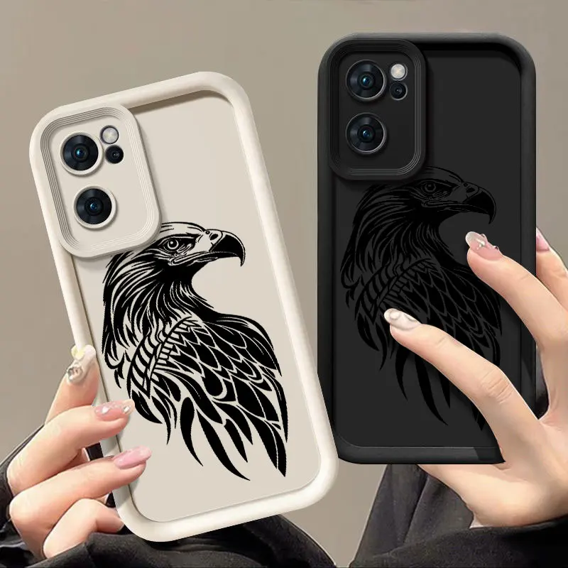 Eagle Fashine Phone Case For OPPO FIND X5 RENO 6 7 7Z 8 8T 10 11 12 12F PRO PLUS 5G Shockproof Soft Cover Coque Shell