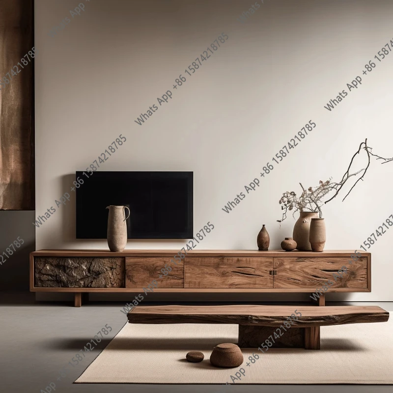 

Тумба под телевизор Z 67 из дерева для гостиной, современная минималистичная дизайнерская напольная тумба для спальни, скандинавская мебель из массива дерева