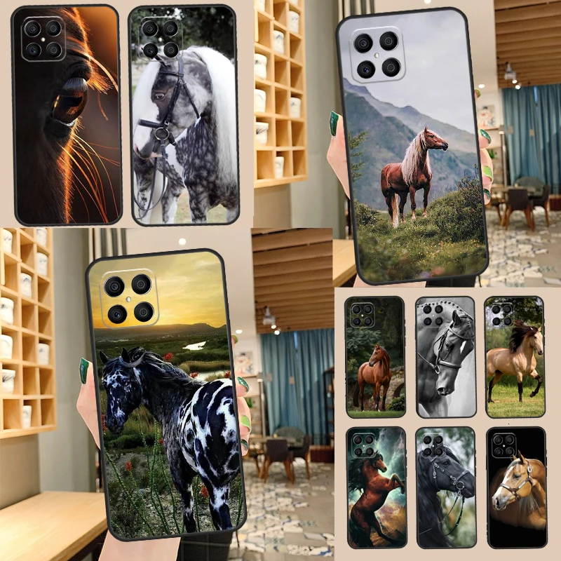 Cavalo caso de telefone para huawei p30 p20 p40 lite p50 pro p inteligente 2019 nova 5t honra 50 x8 x9 capa