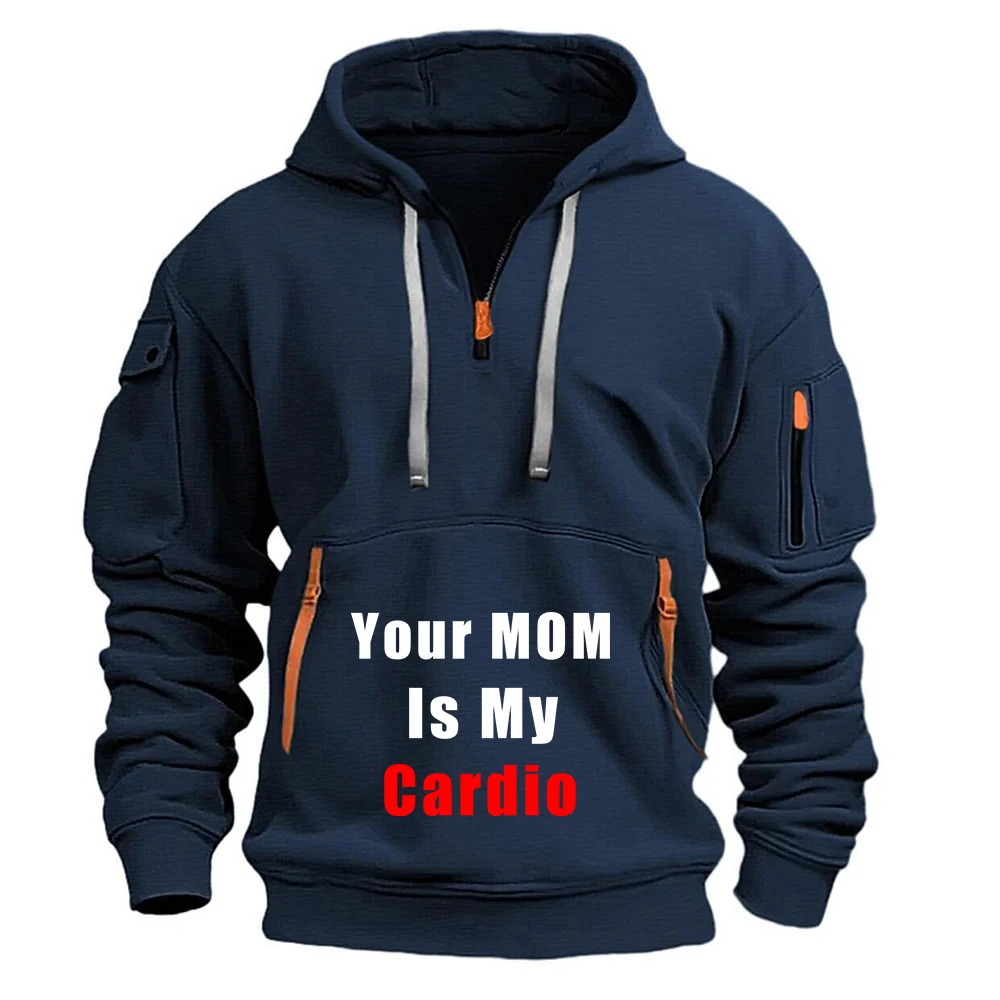 2026 Your Mom Is My Cardio Gym Men's New Six-color Polo Shirts Stand Collar Breathable Sport Summer Fashion Short Sleeve