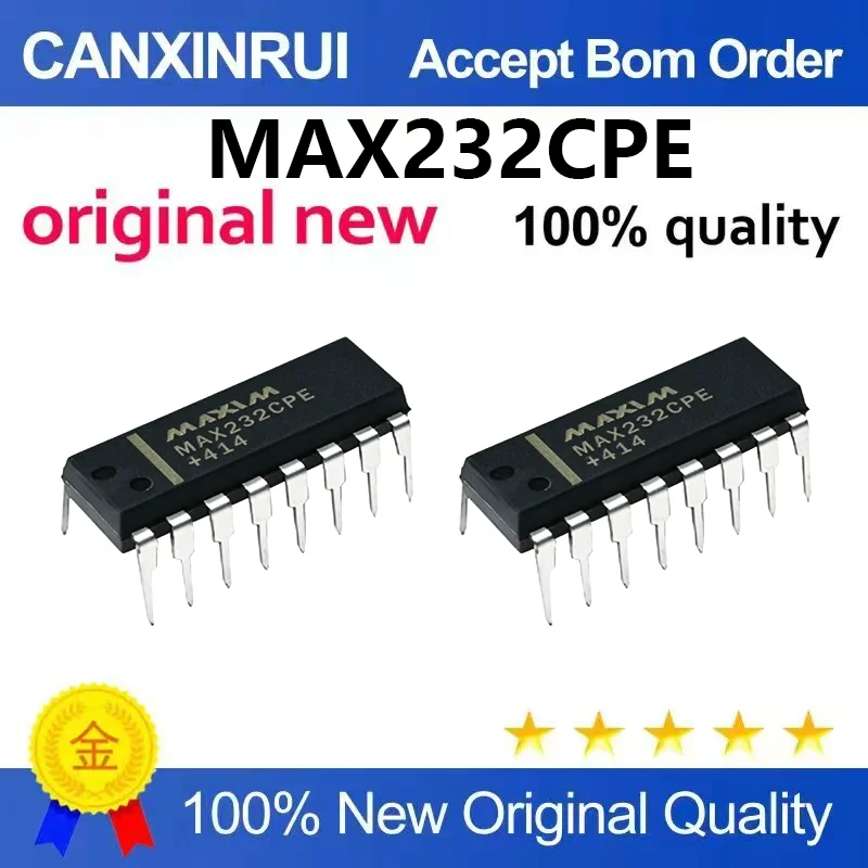 （5pcs-100pcs）New MAX232CPE MAX232EPE DIP-16 direct insertion serial communication conversion chip IC