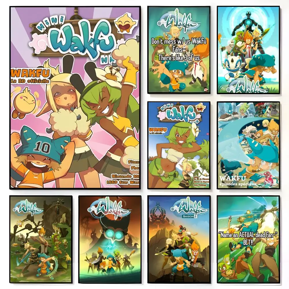 Adventure Anime W-WAKFU Poster American Film Mural Home Childrens Room Wall Decor Print