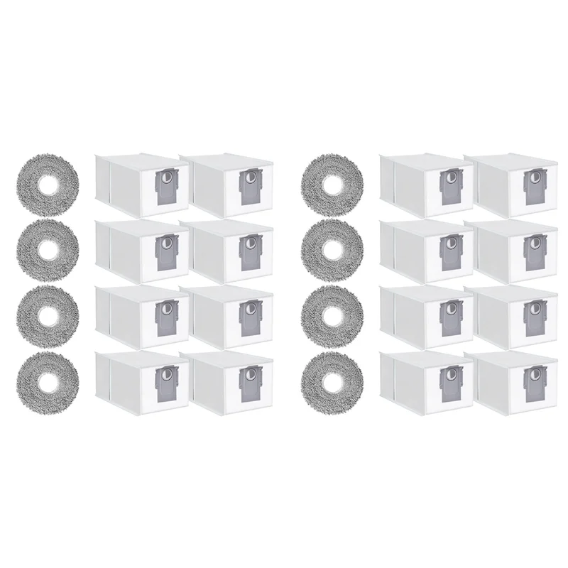 

Набор из 2 комплектов аксессуаров для Roborock Q Revo/Qrevo S/Qrevo Pro/Qrevo Maxv/Qrevo Master, мешки для пыли, подушечки для швабры-B91B