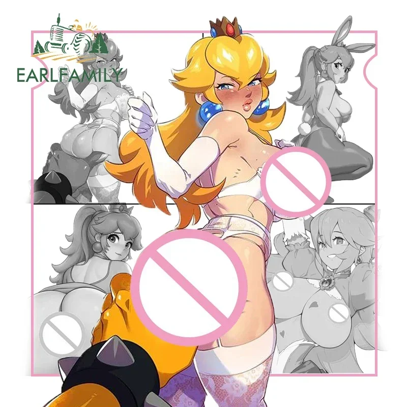 EARLFAMILY 13cm X 9.5cm Anime NSFW Slap Ass Car Stickers Personality Amusing Motorcycle Windshield Decal DIY Decoration