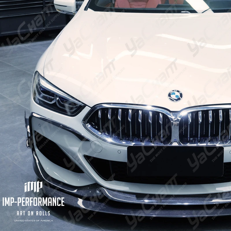 Car-Styling DCF Dry Carbon Fiber Front Lip Fit For 2018-2022 BMW 8 SERIES G14 Convertible G15 Coupe G16 4DR-Gran Coupe M-Sport