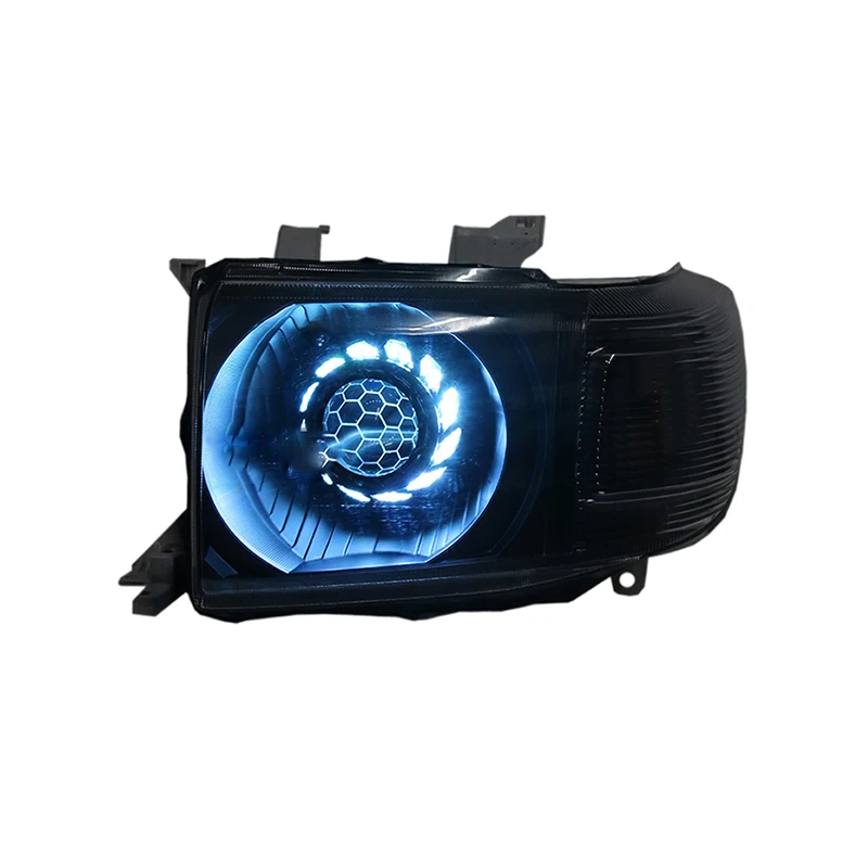 Customized Full LED Headlights For Toyota LC76 Bi-xenon Projector Lens Front Lamps With DRL